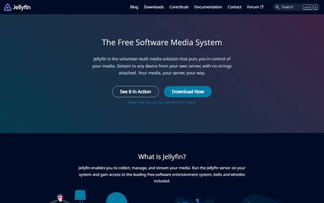 Jellyfin homepage