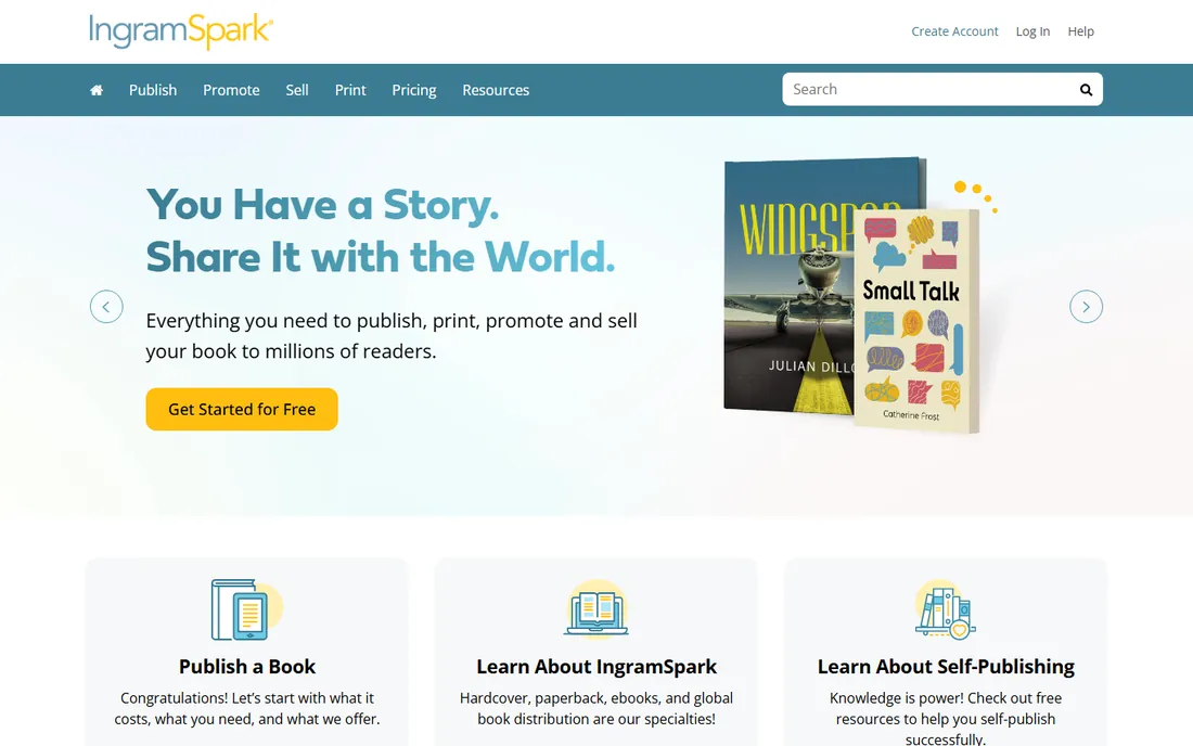 IngramSpark homepage