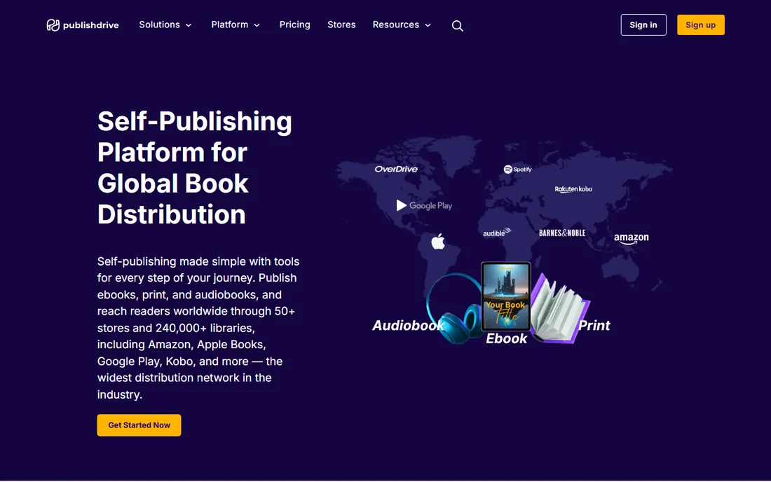 PublishDrive homepage