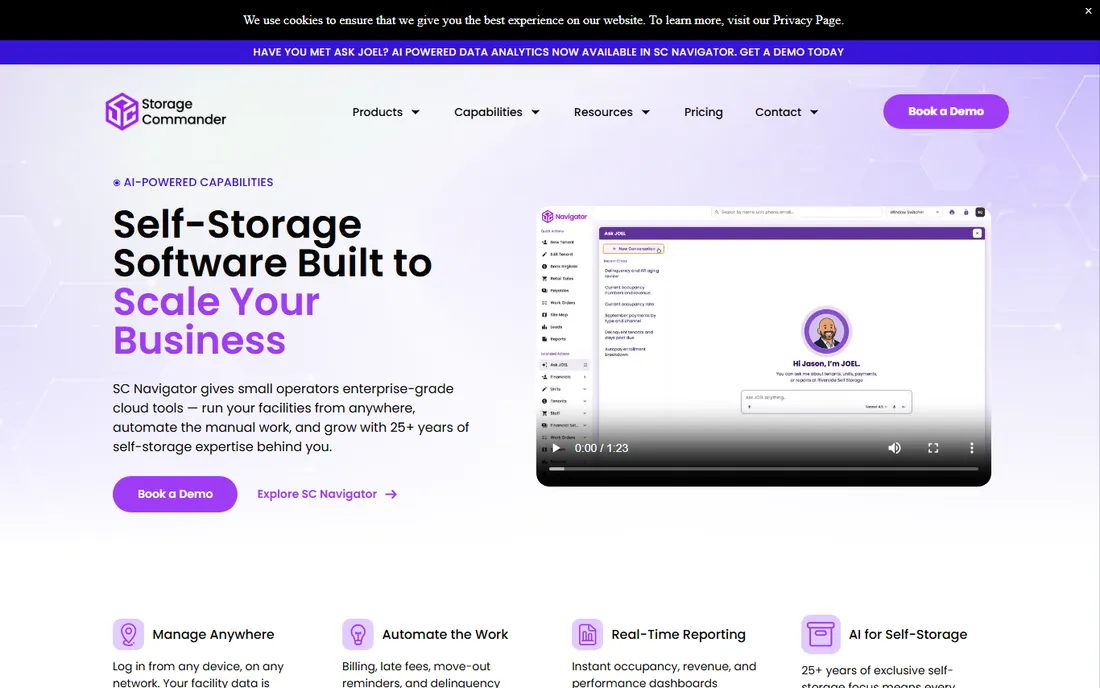 Storage Commander homepage