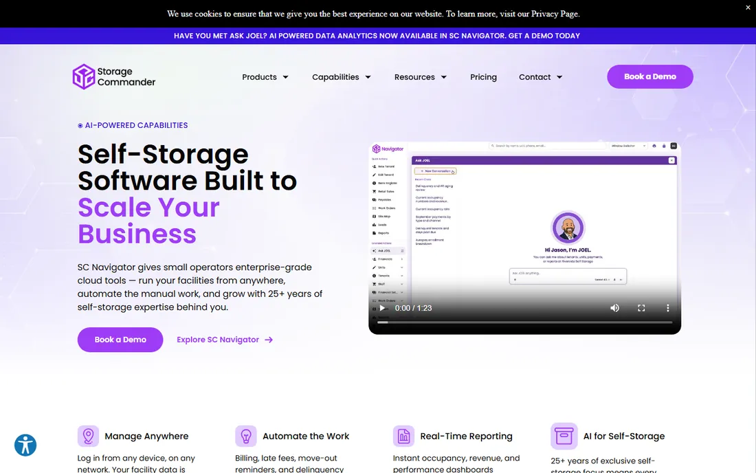 Storage Commander homepage