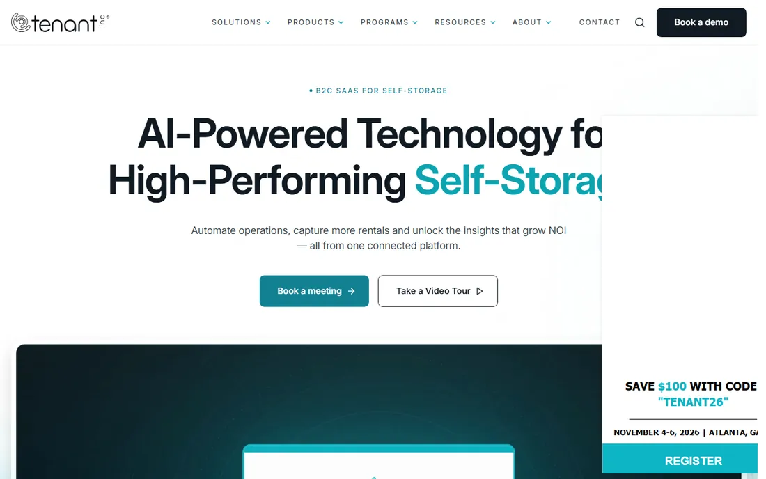Tenant Inc. homepage