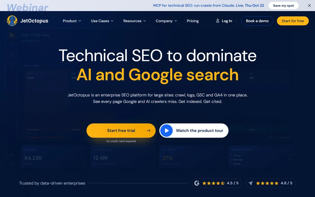 JetOctopus homepage