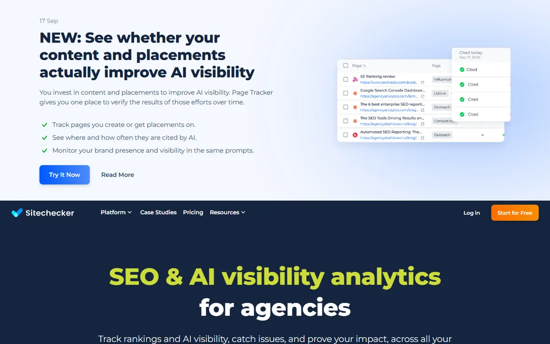 Sitechecker homepage