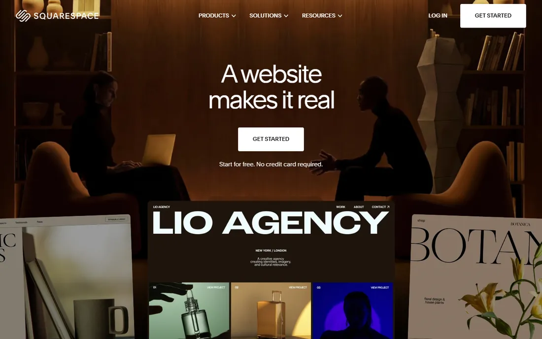 Squarespace homepage