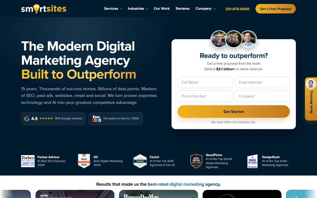 SmartSites homepage