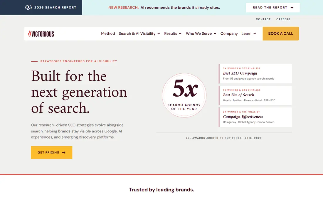 Victorious homepage