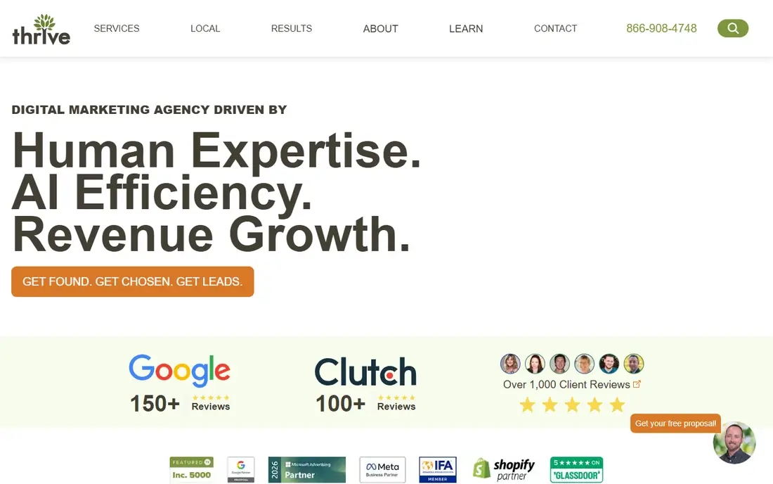 Thrive homepage