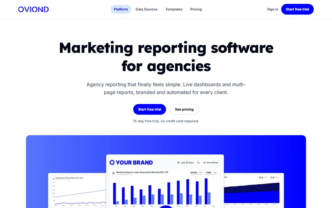 Oviond homepage