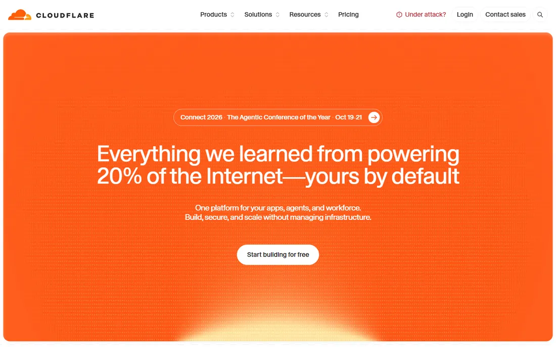 Cloudflare Workers homepage