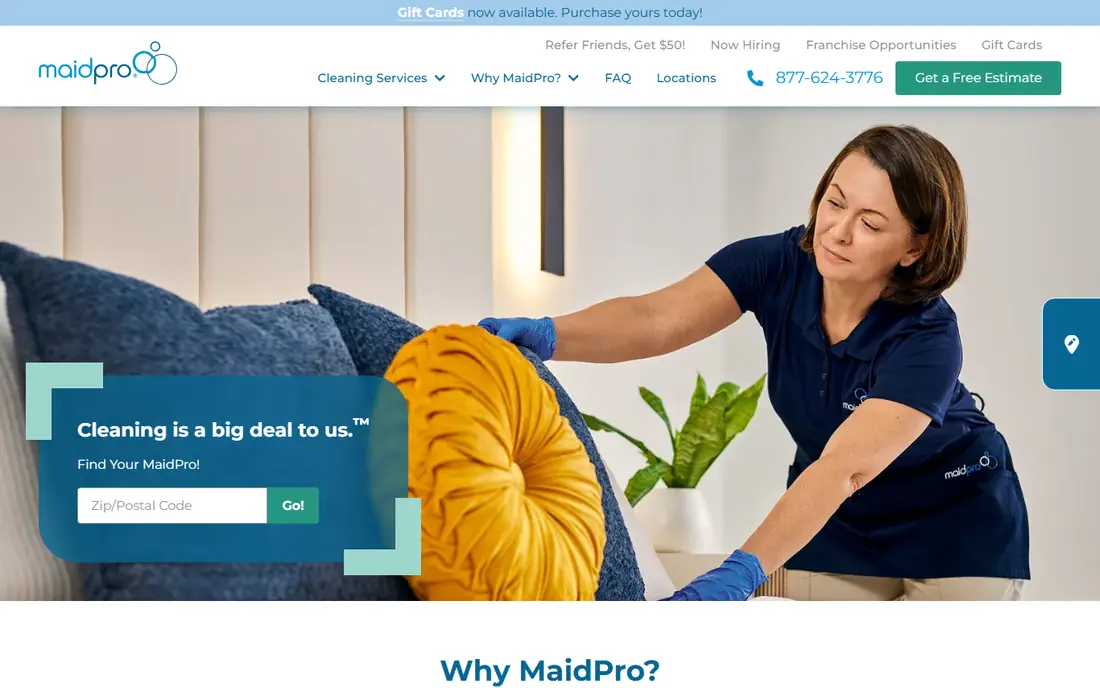 MaidPro homepage