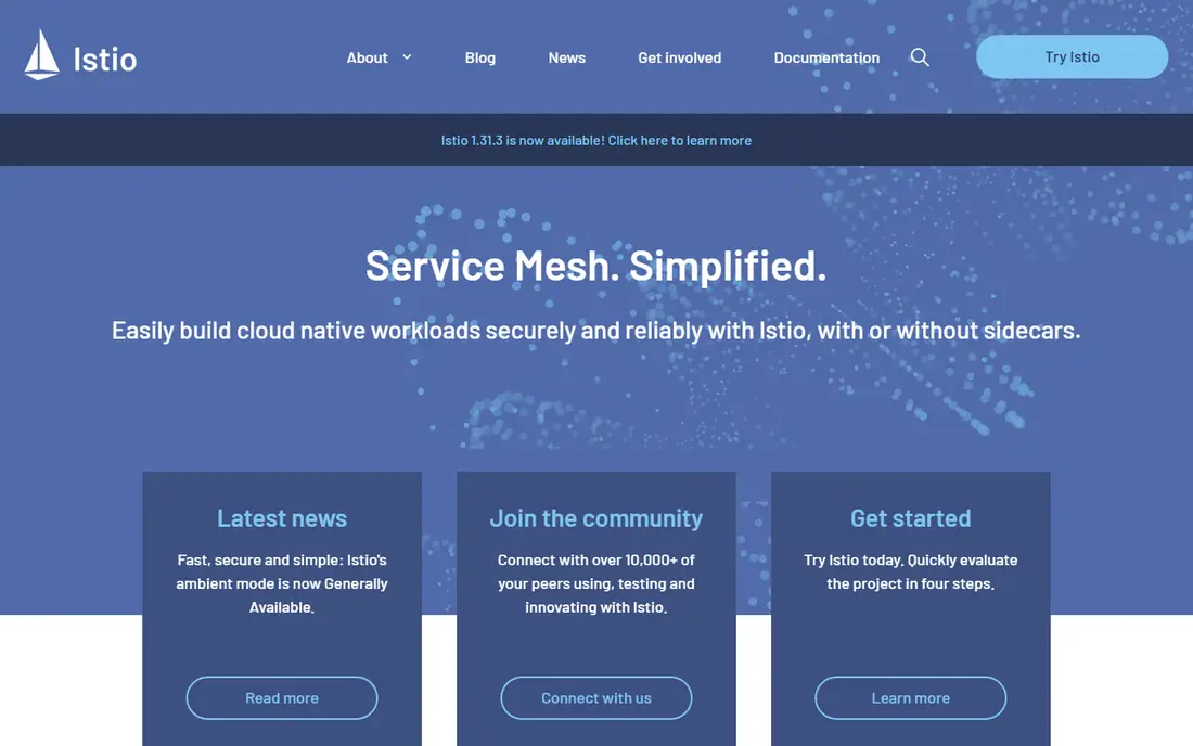 Istio homepage