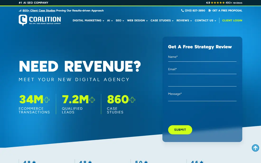 Coalition Technologies homepage