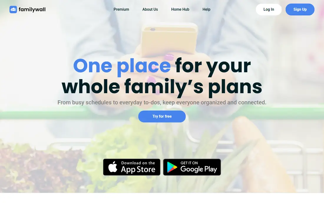 FamilyWall homepage