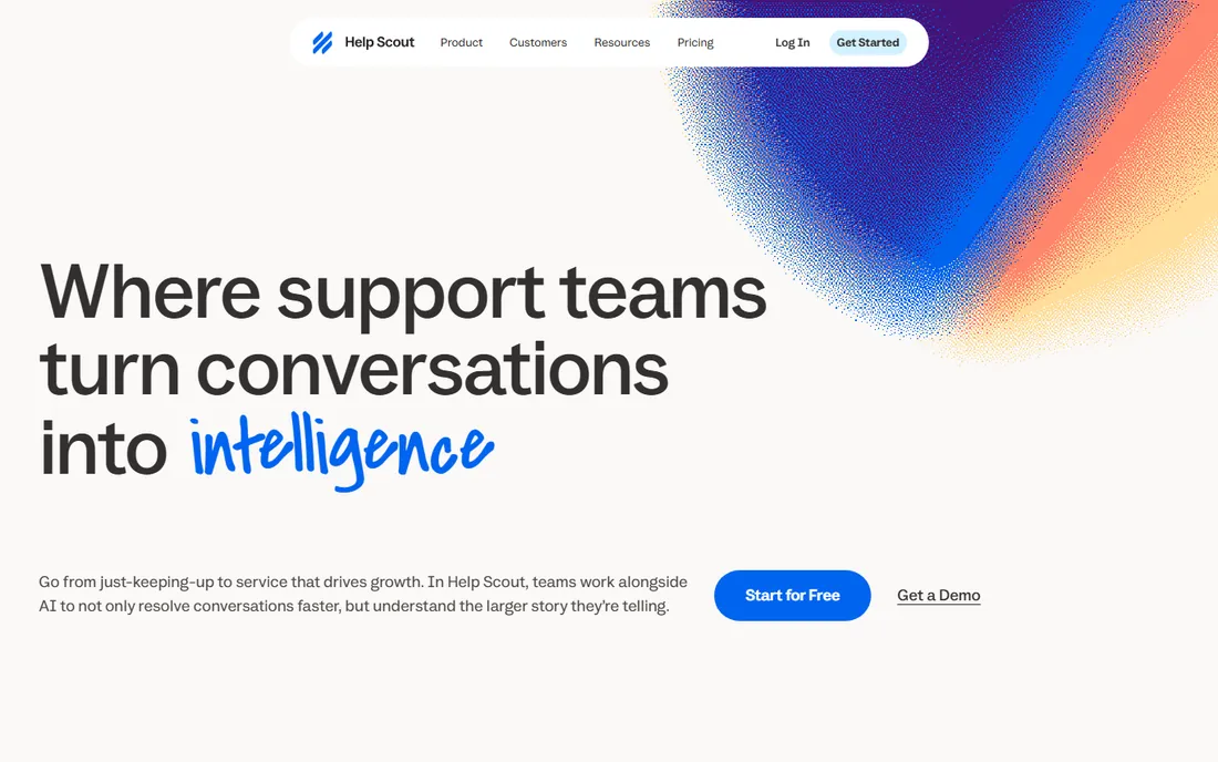 Help Scout homepage