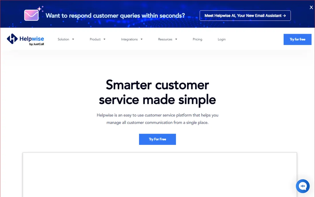Helpwise homepage