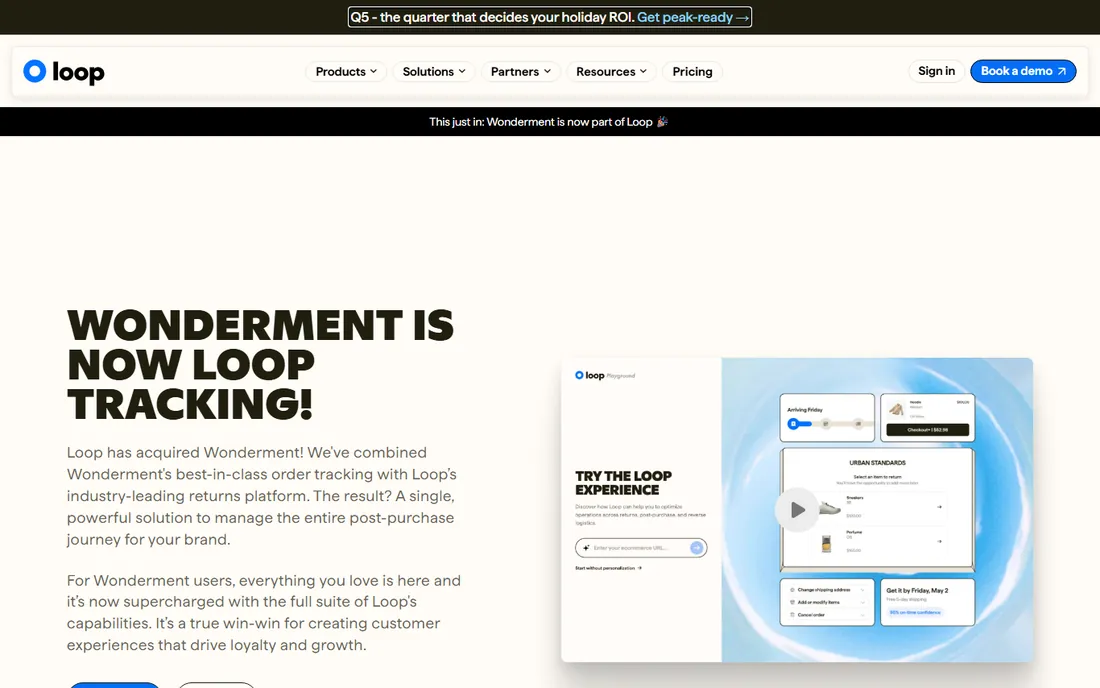 Wonderment homepage