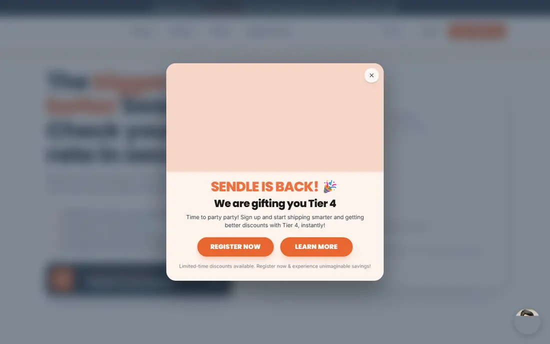 Sendle homepage