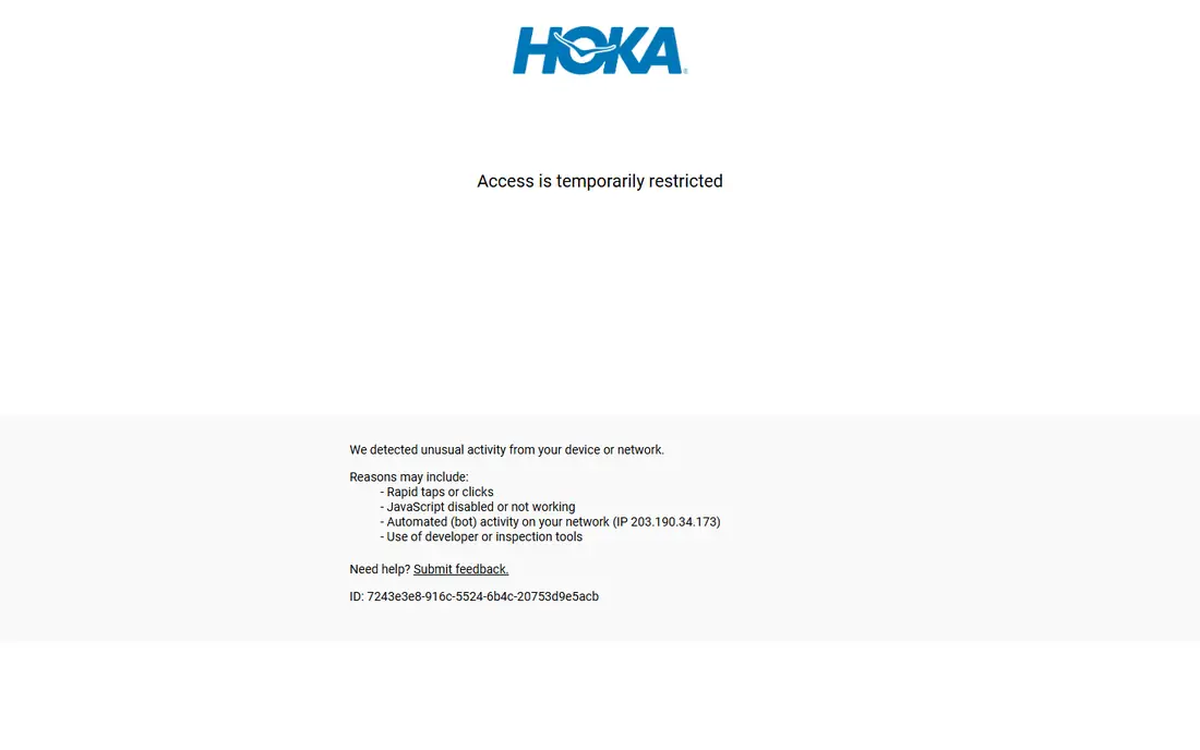 Hoka Bondi SR homepage