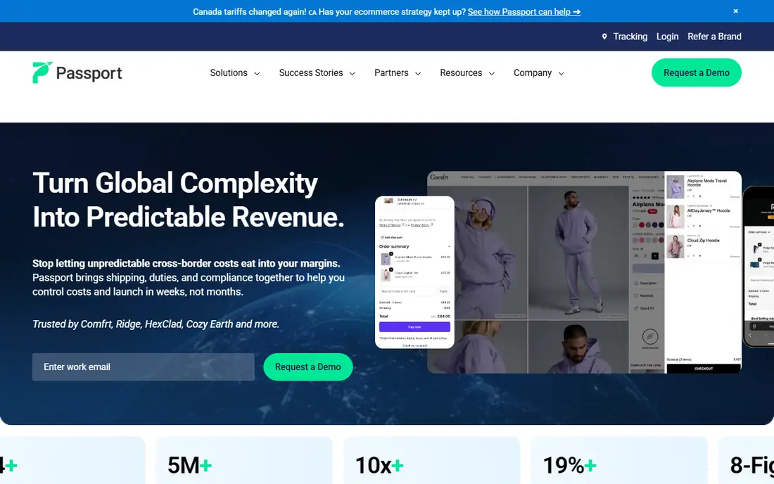 Passport homepage