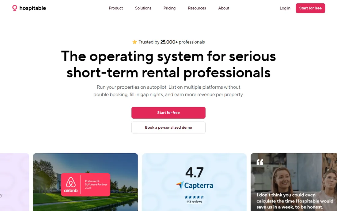 Hospitable homepage