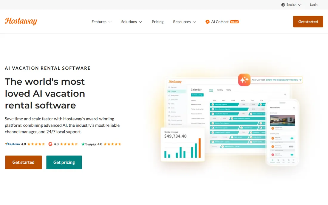 Hostaway homepage