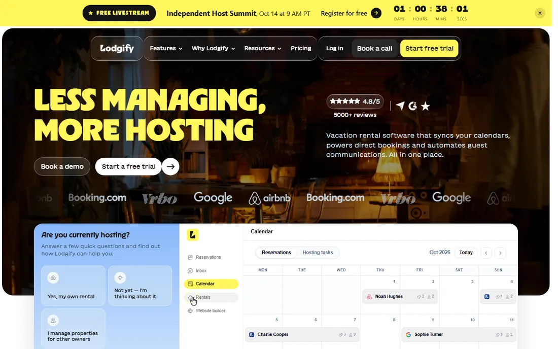 Lodgify homepage
