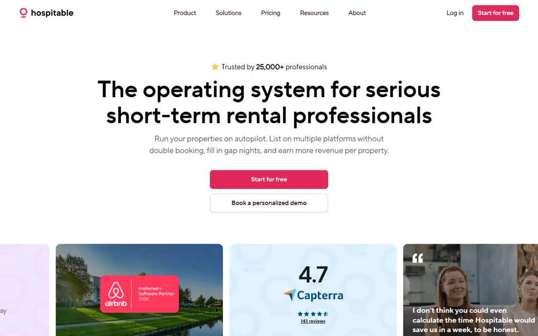 Hospitable homepage