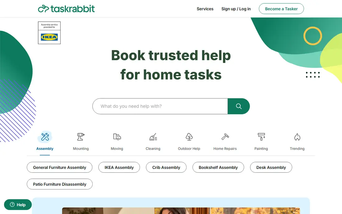 TaskRabbit homepage