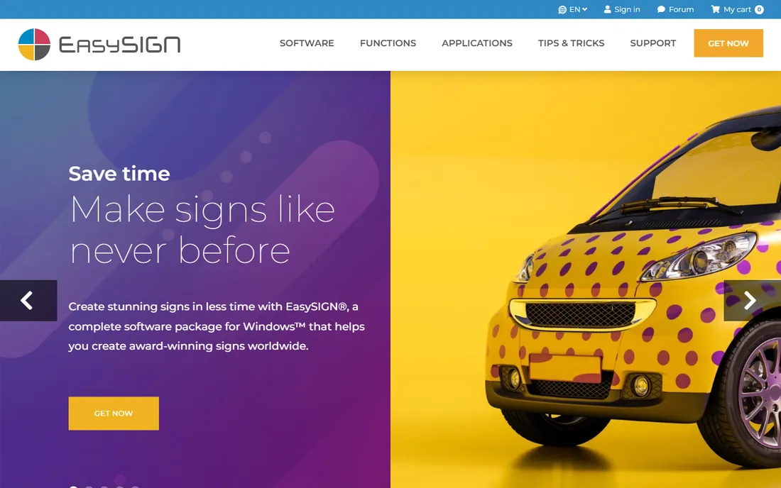 EasySIGN homepage
