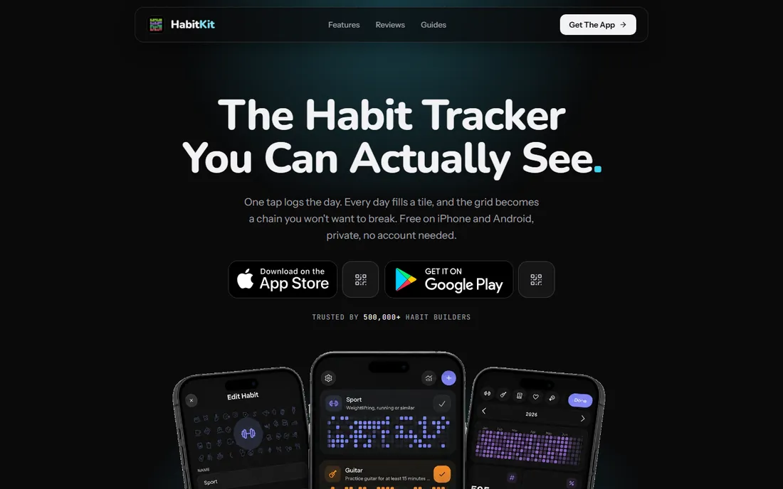 HabitKit homepage