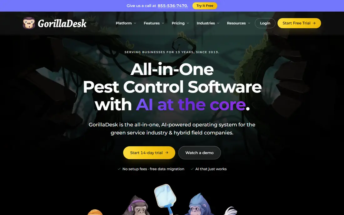 GorillaDesk homepage