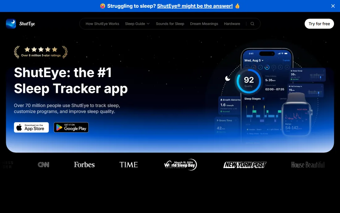 ShutEye homepage