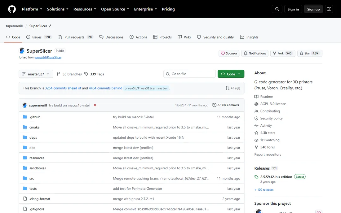SuperSlicer homepage