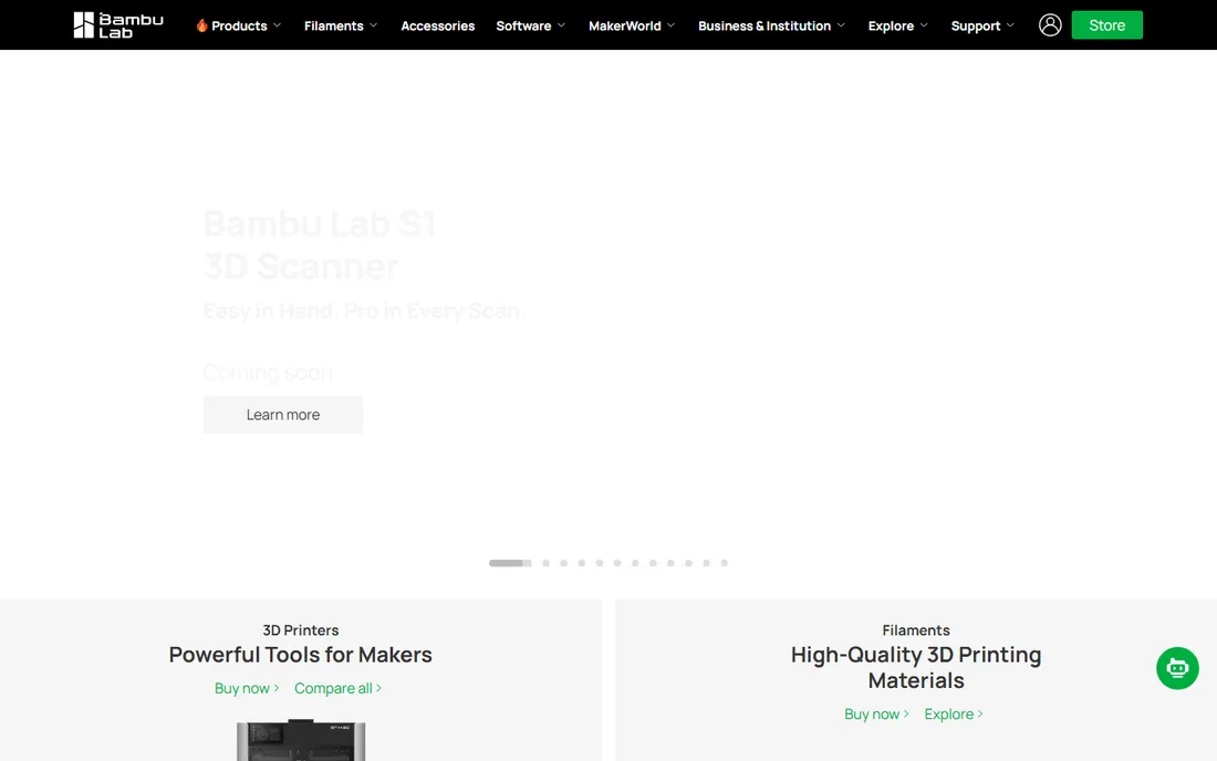 Bambu Studio homepage