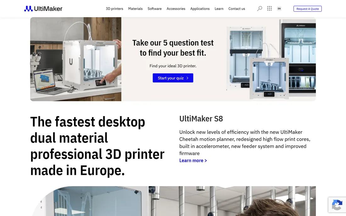UltiMaker Cura homepage