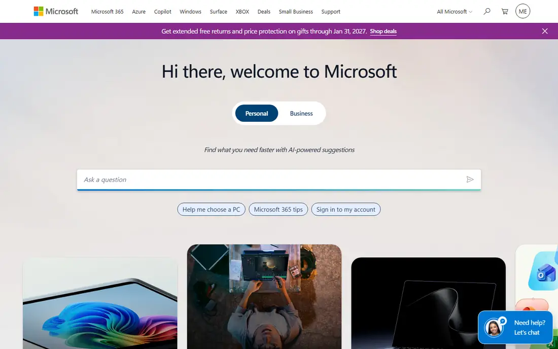 PowerPoint homepage