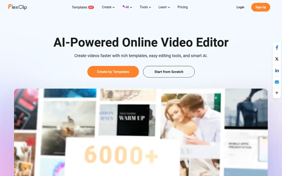 FlexClip homepage