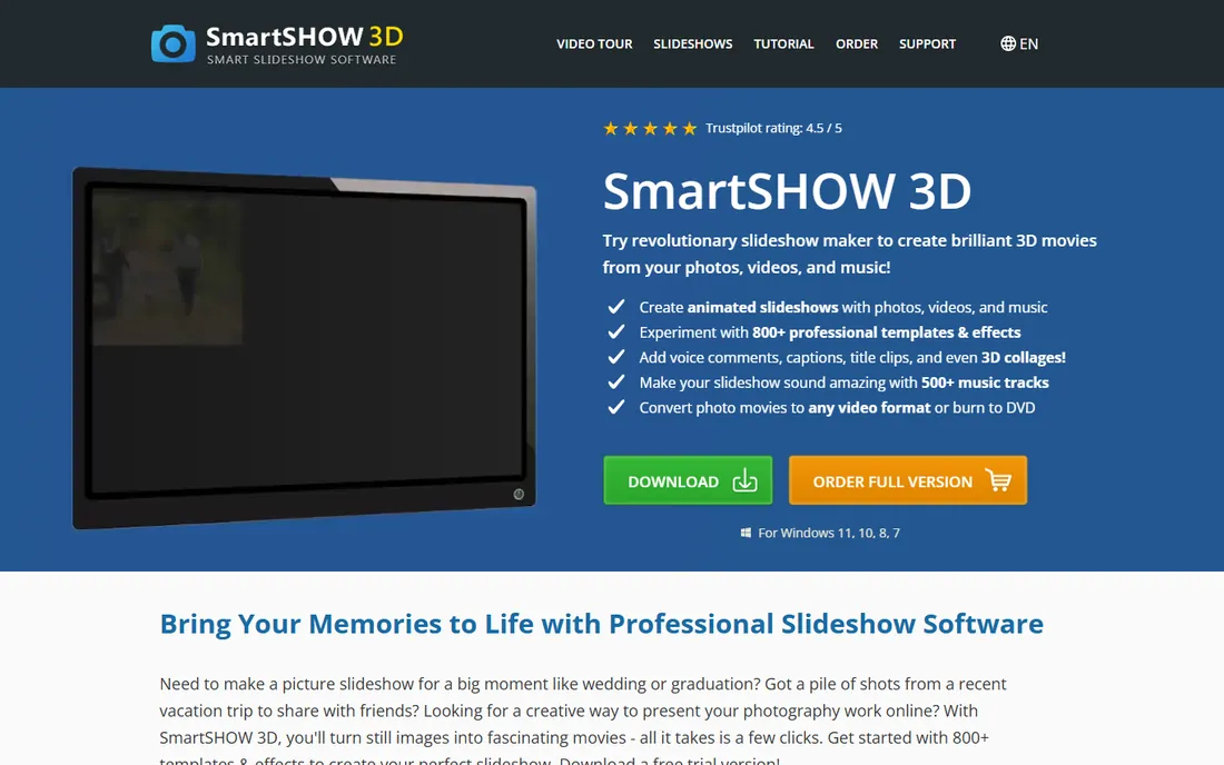 SmartSHOW 3D homepage