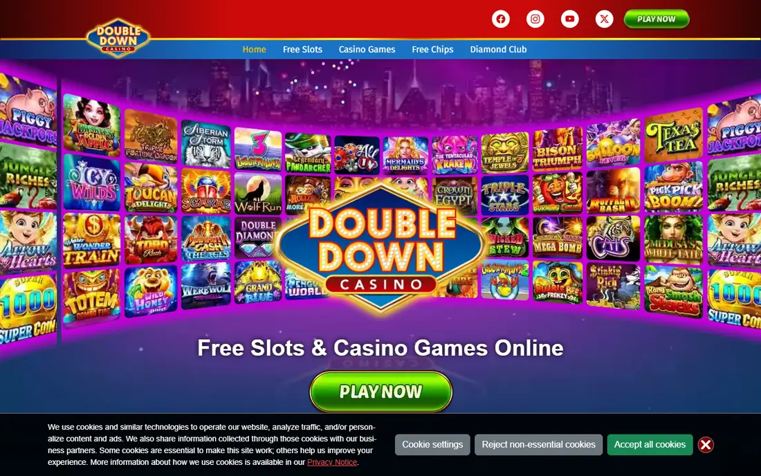 DoubleDown Casino homepage