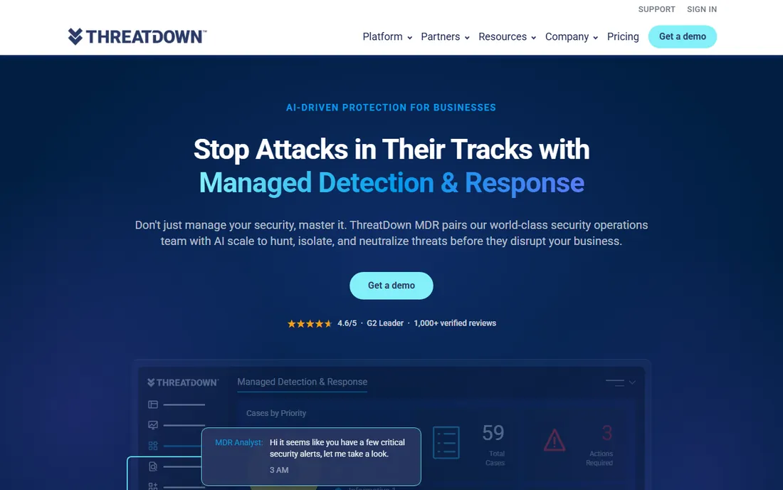 ThreatDown homepage