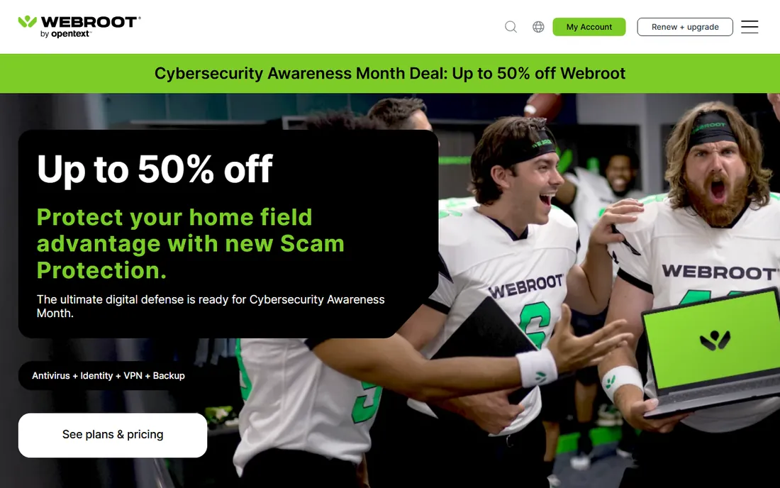 Webroot Business Endpoint Protection homepage