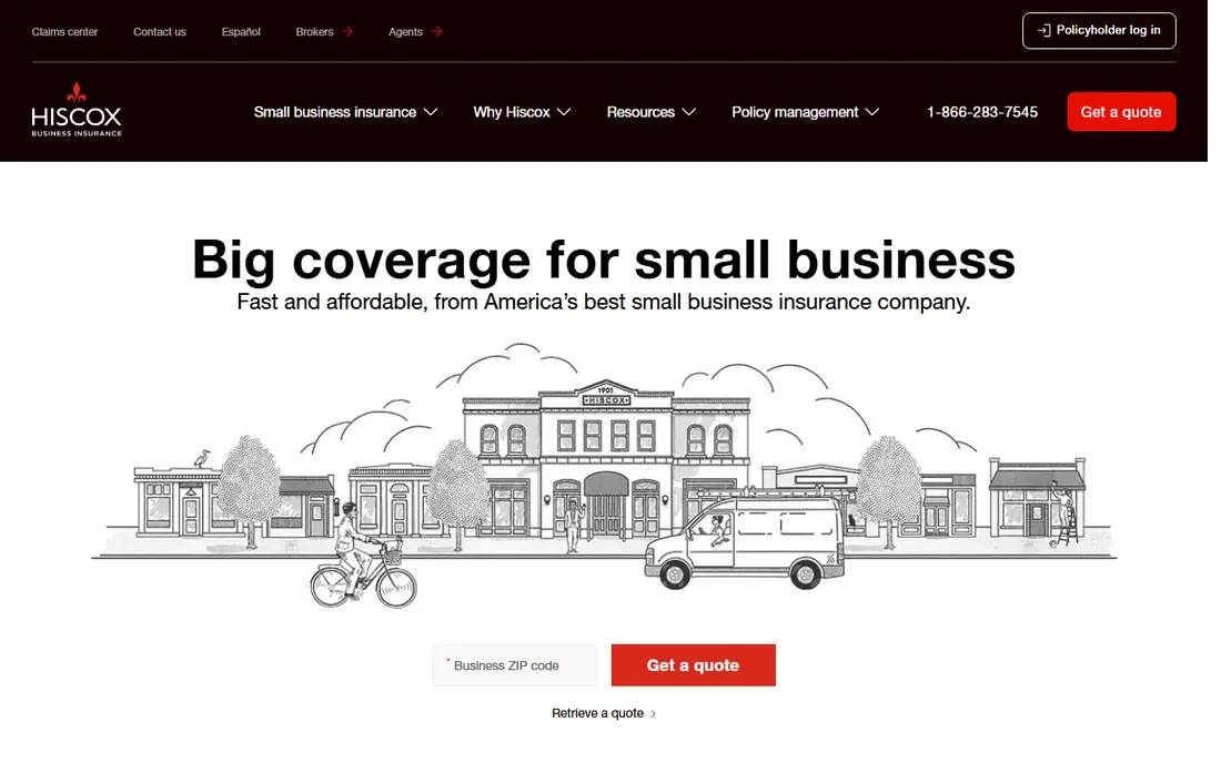 Hiscox homepage