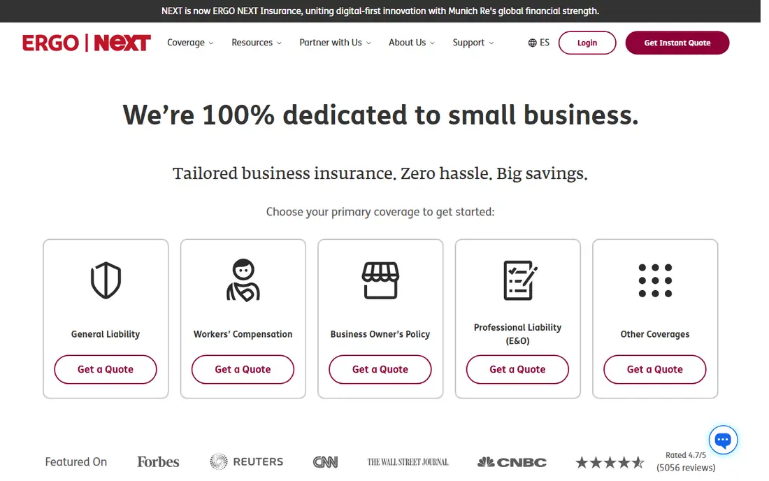 NEXT Insurance homepage