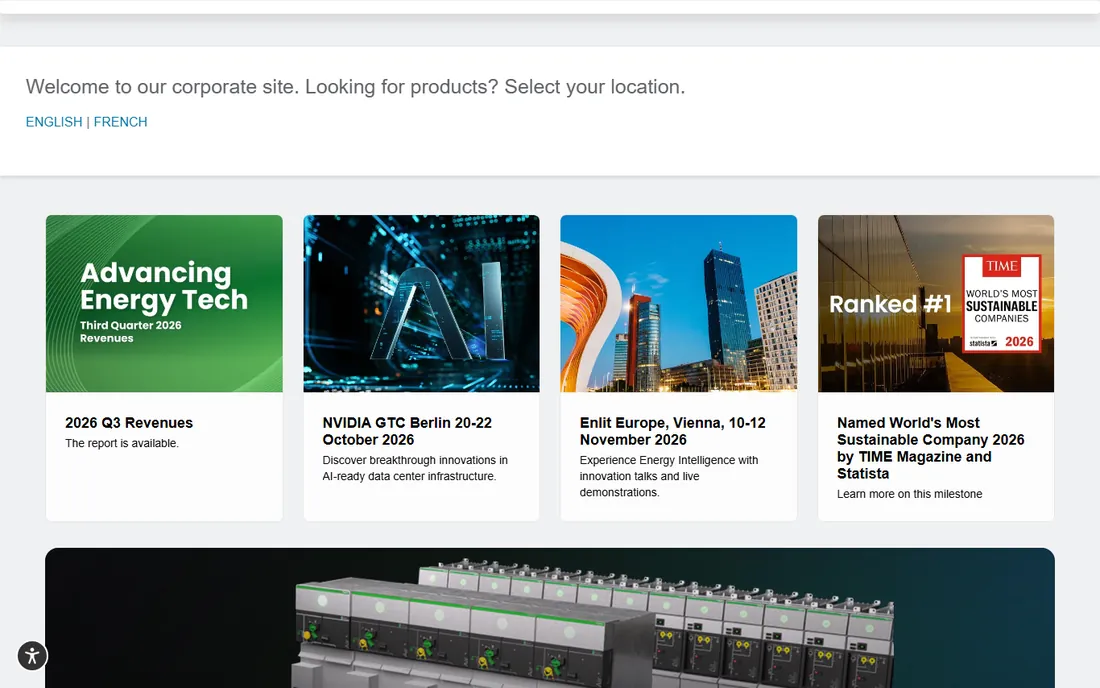 Schneider Electric EcoStruxure homepage