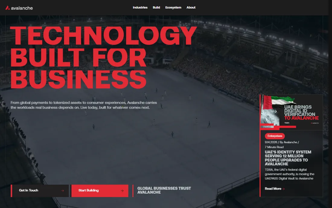 Avalanche homepage