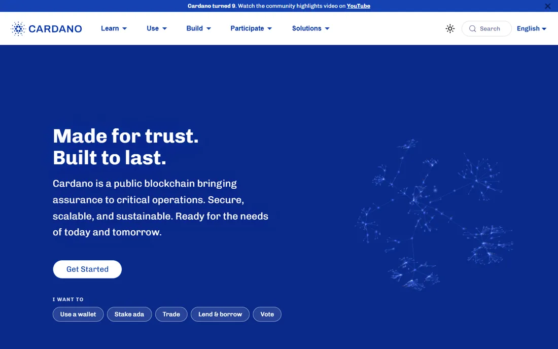Cardano homepage