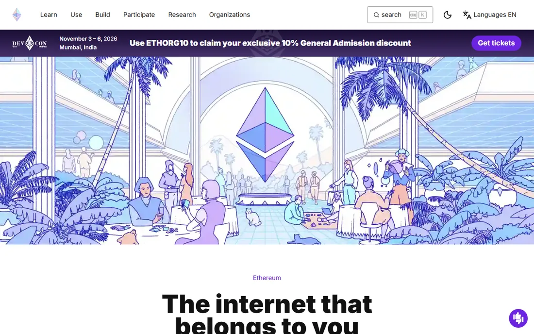 Ethereum homepage