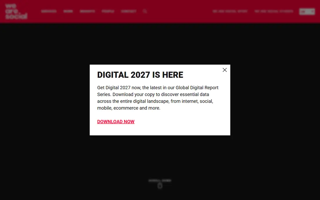 We Are Social homepage