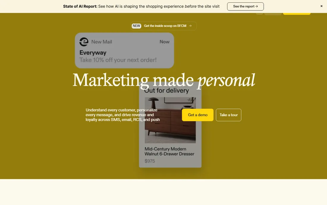 Attentive homepage
